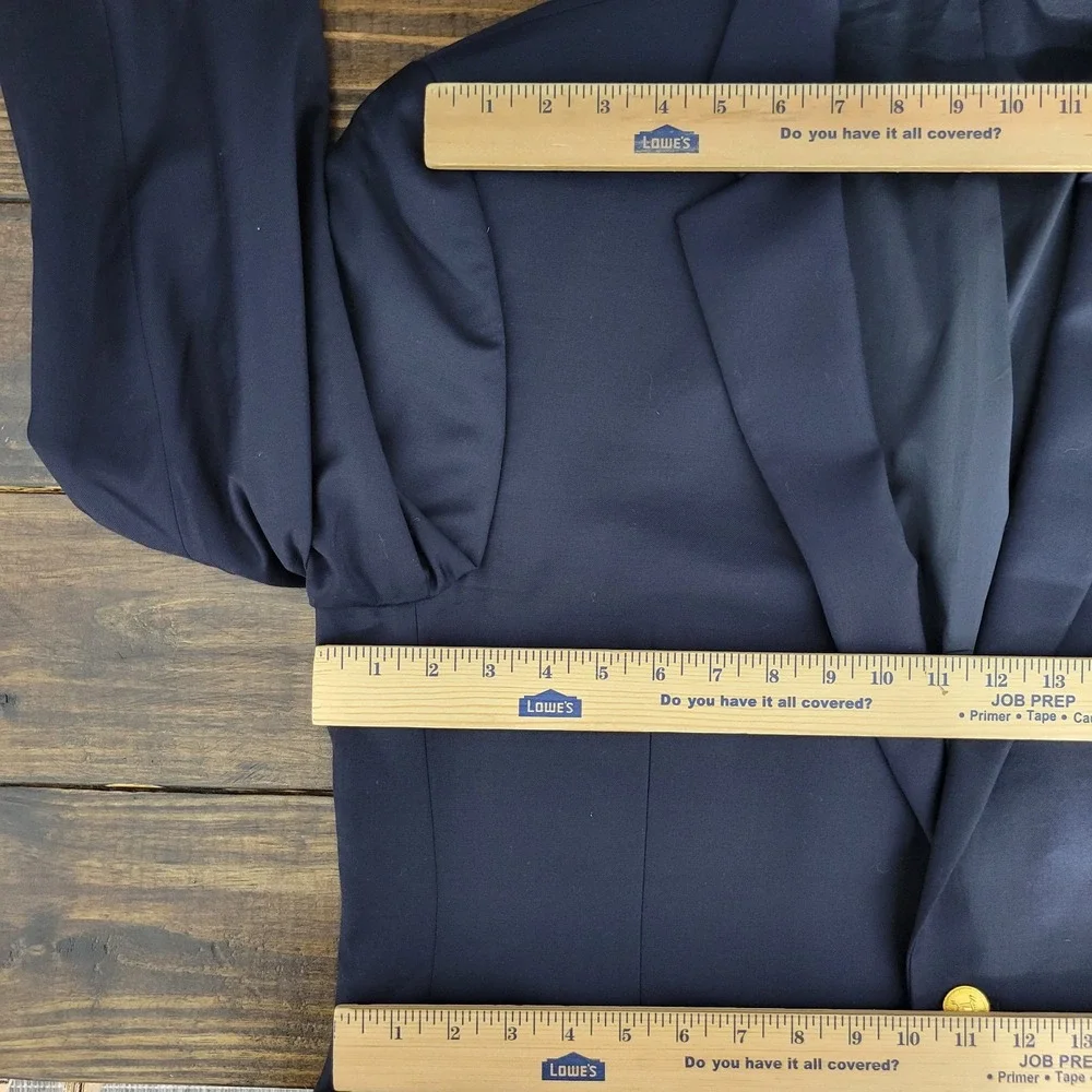 Lauren‎ Ralph Lauren Men's Sport Coat Blazer Two Button Deep Navy Wool Sz 42L